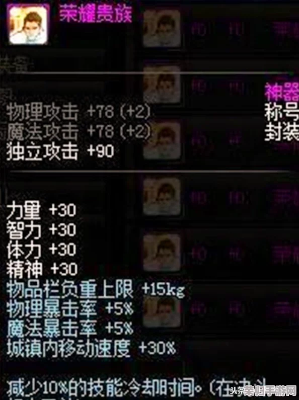 《地下城与勇士》顶尖荣耀之选：全面剖析DNF最强称号属性，助你战力飙升的终极秘籍！