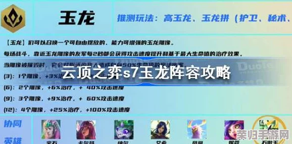 S7云顶之弈：玉龙秘术极致玩法与阵容搭配攻略！